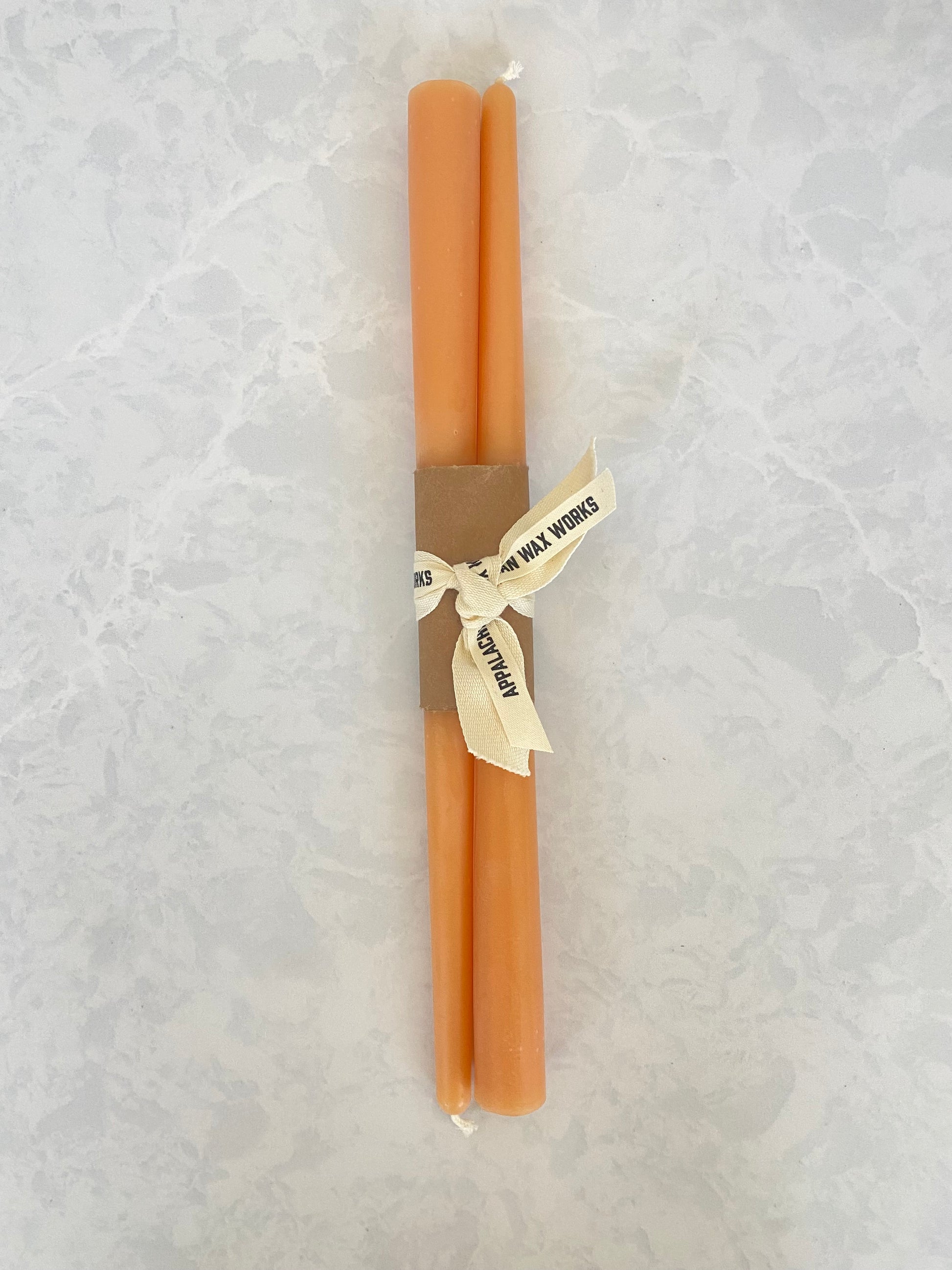 Beeswax Taper Candle 12 inch in Peach Color for Sale
