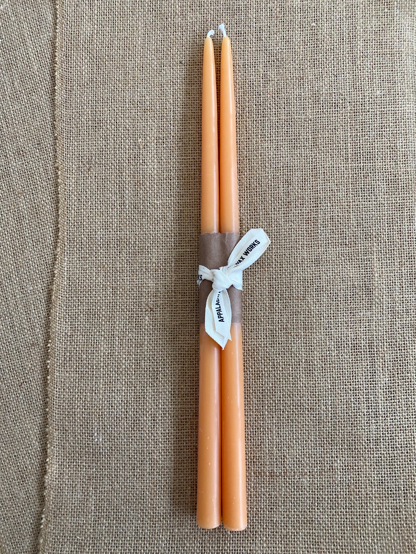 15" Unique Peach Taper Candles for Sale