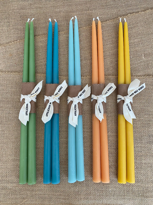 15" Unique Colorful Taper Candles for Sale