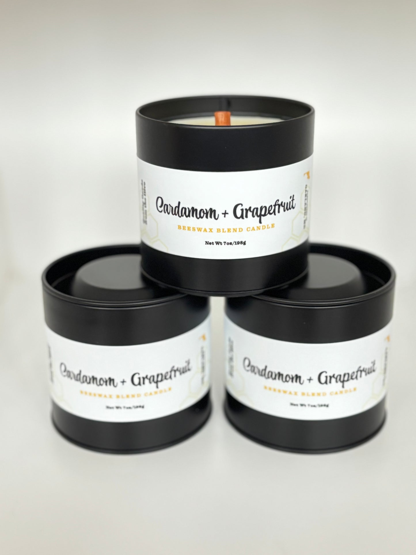 Cardamom + Grapefruit Beeswax Blend Candle