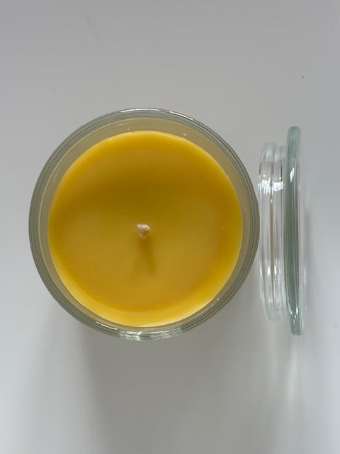 Beeswax Blend Candle in Glass Vessel