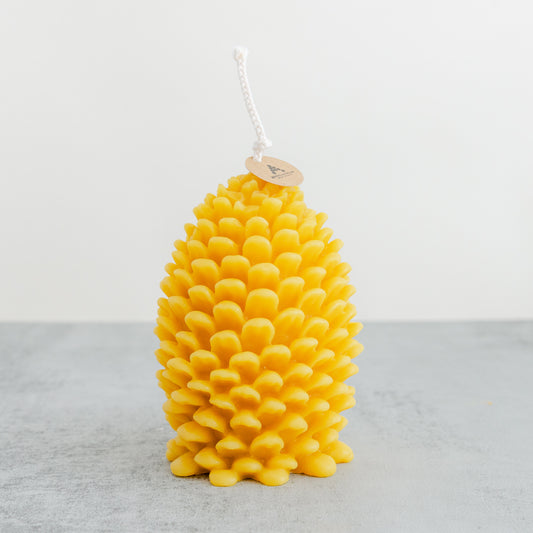 Jumbo Pinecone Beeswax Candle