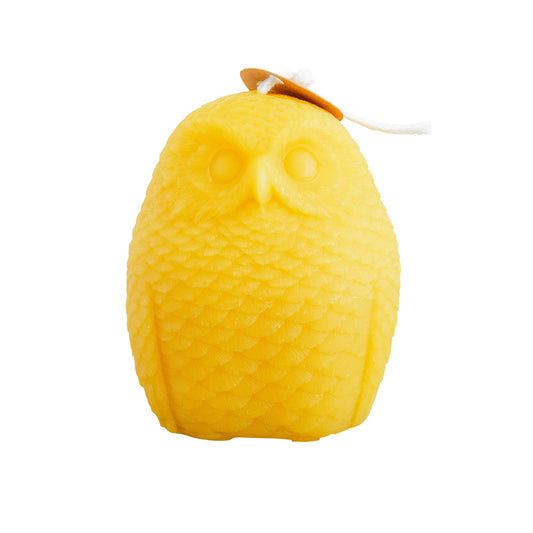 3" Owl Shaped Beeswax Candle