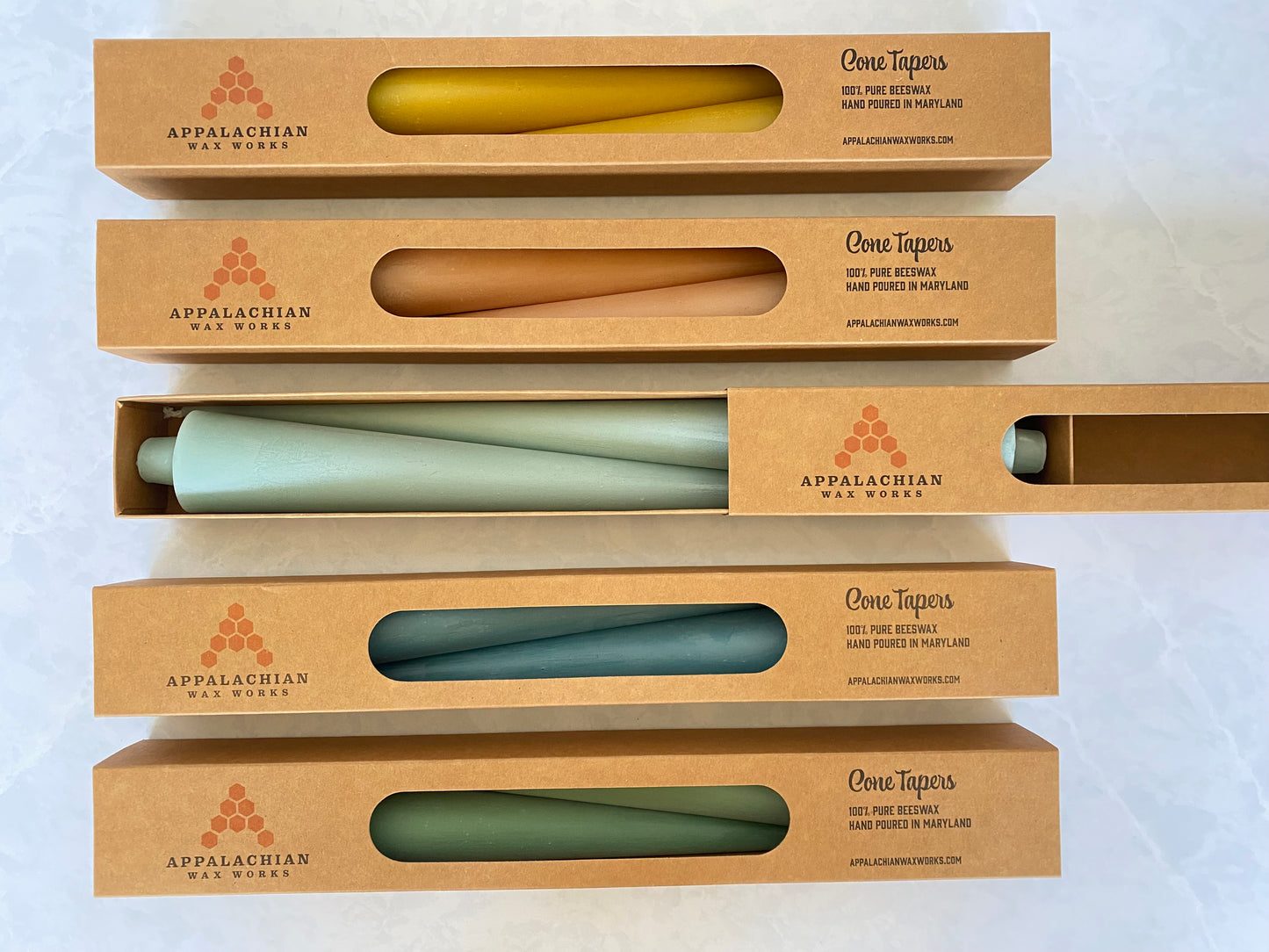 Beeswax Cone Shaped Taper Candles for Sale