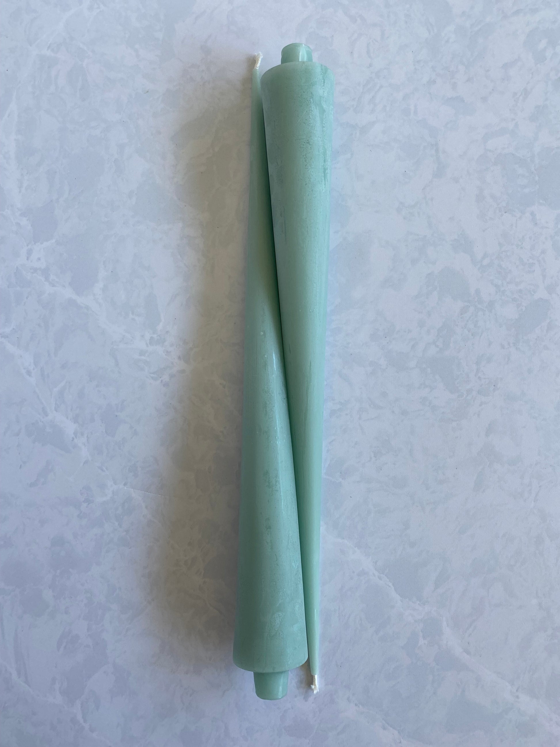 Beeswax Cone Shaped Taper in Robins Egg Blue Color for Sale