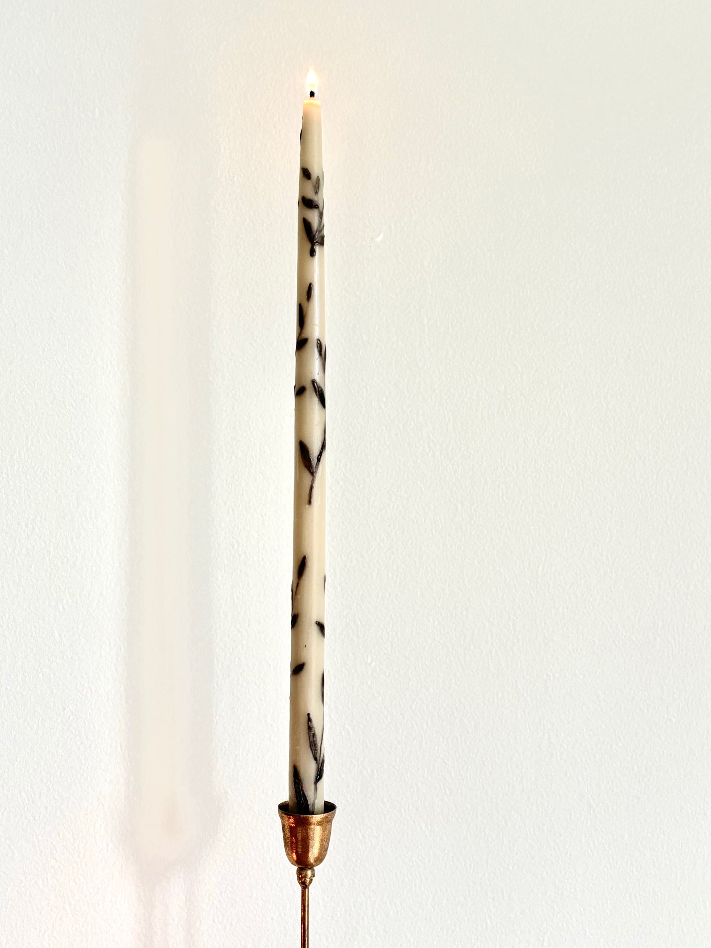 Beeswax Hand Painted Taper Candle