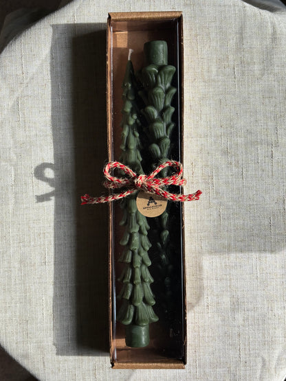 Tree Taper Candles, Set of 2