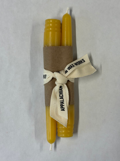 6” Beeswax Taper Candle, Set of 2