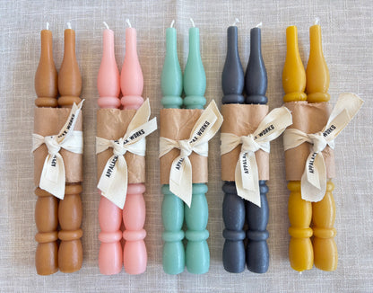 Beeswax Spindle Taper Candles