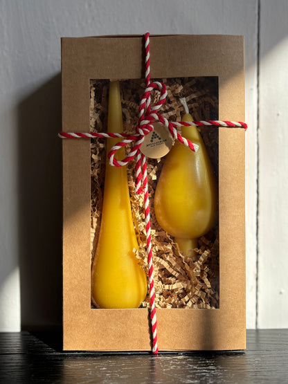 Beeswax Honey Drop Taper Set