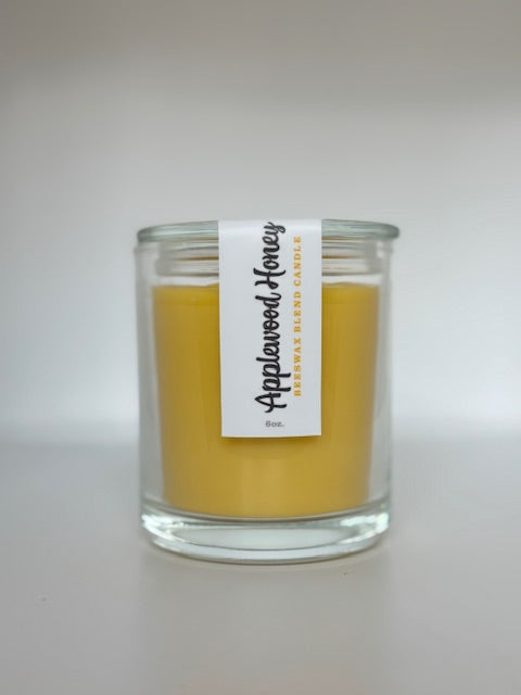 Beeswax Blend Candle in Glass Vessel