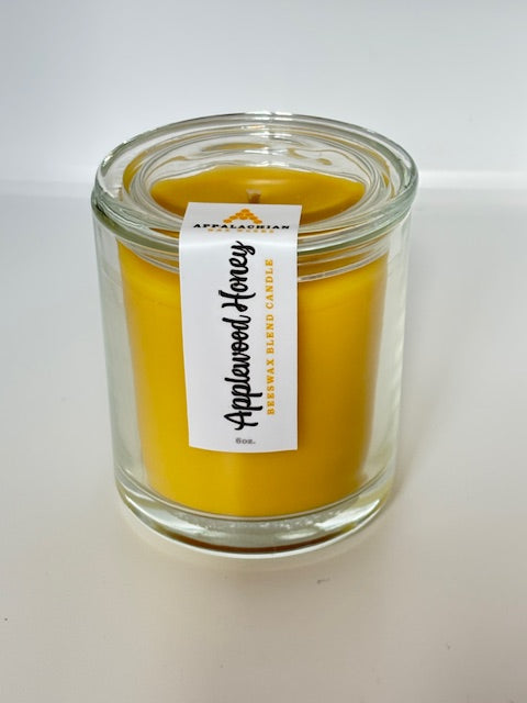 Beeswax Blend Candle in Glass Vessel