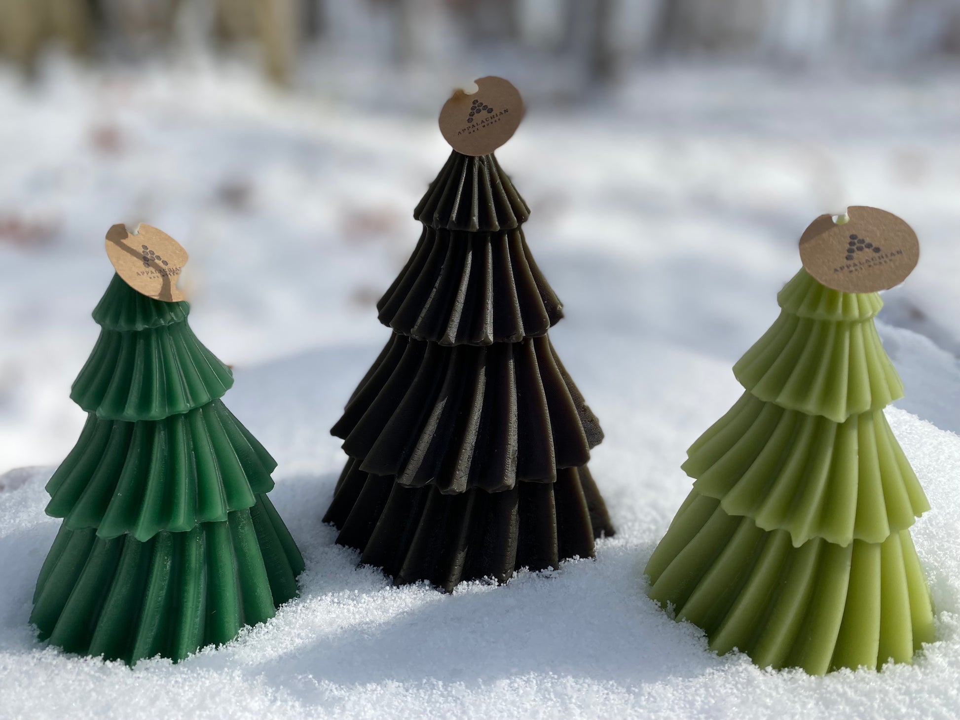Christmas Tree Shaped Candles - Holiday Gift Ideas