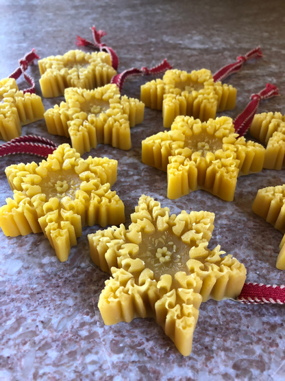 Beeswax Snowflake Ornament